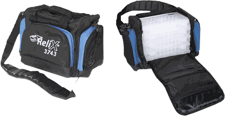 Relix 3743 tackle bag with lure boxes